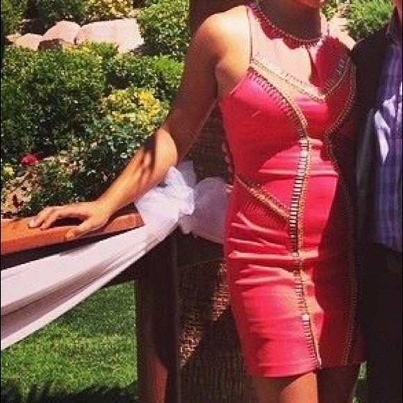 bebe Embellished Racerback Style Bodycon Dress - Picture 4 of 9